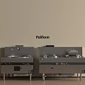 Poliform Professional Kitchen Appliances With Stainless Steel Cooking Equipment And Lids