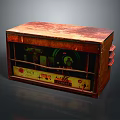 Vintage Desktop Computer With Wooden Case Retro Control Panel And Mechanical Components