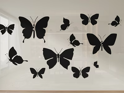 Butterfly silhouette butterfly shape abstract butterfly creative butterfly black butterfly display butterfly 3d model