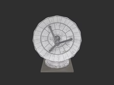 Public Sundial Facility Featuring Circular Design Scales And Pointer Base 3d model