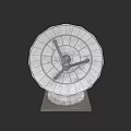 Public Sundial Facility Featuring Circular Design Scales And Pointer Base