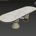 Modern dining table 3d model