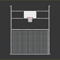 Sturdy Basketball Hoop Equipment With Metal Frame Backboard Basket And Support Structure