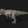 Three Different Colored Tyrannosaurus Rex 3D Models on Black Background