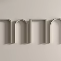 Modern Minimalist Wall Decor With Various Shaped Metal Frames On Light Colored Wall
