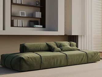 Modern three-seat sofa 3d model