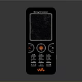 Sony Ericsson Classic Black Walkman Mobile Phone With Screen And Keypad Design