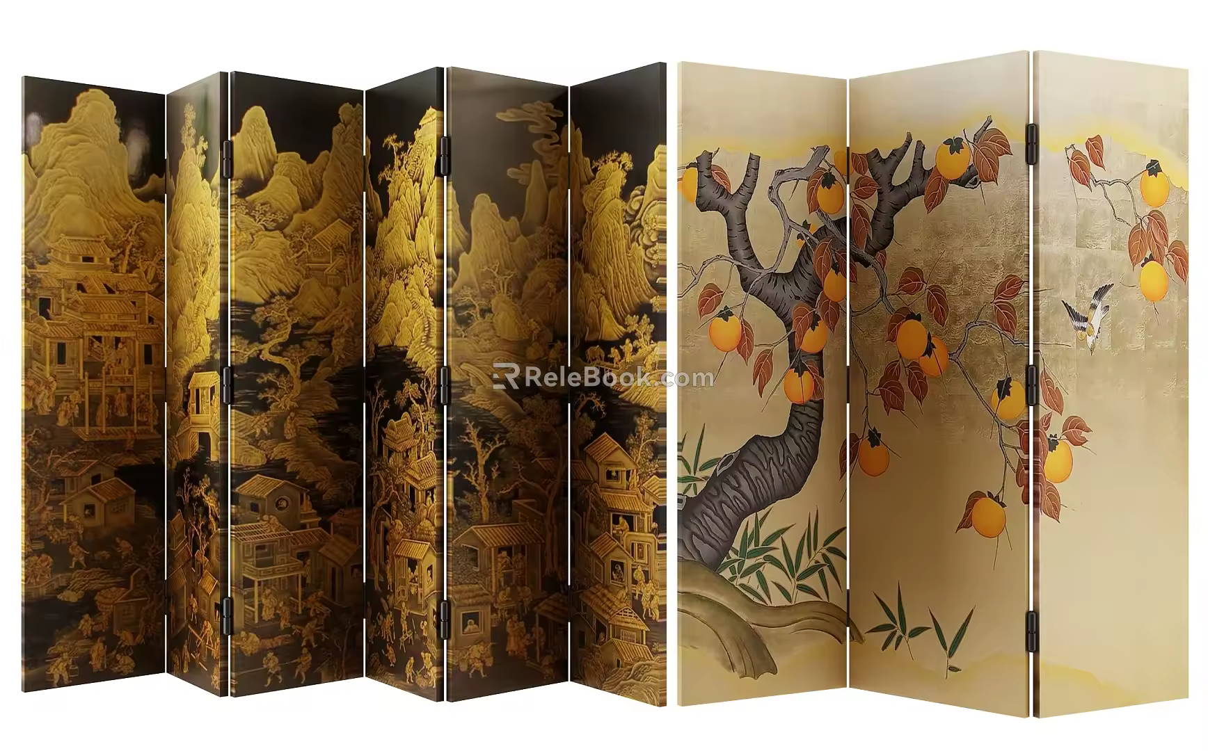 new chinese style screen 3d model