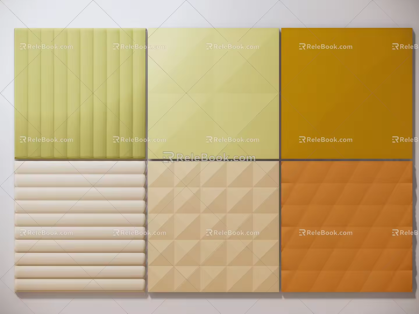 PVC density board modeling sound-absorbing felt wall decoration modeling 3d model