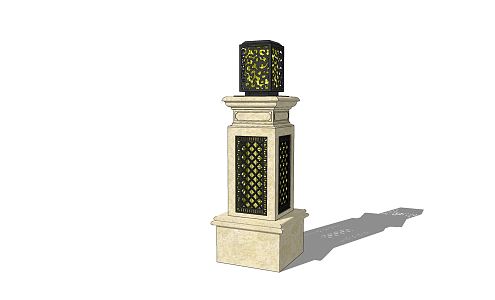 Modern lawn lamp landscape lamp low lamp lantern floor lamp garden lamp 3d model