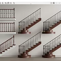 Different Staircase Design Styles Featuring Wooden Metal Railings And White Brown Steps