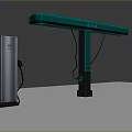 Green Gantry Style Equipment With Black Base Top Crossbar And Side Charging Pile