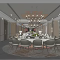 New Chinese-style private room box 3d model