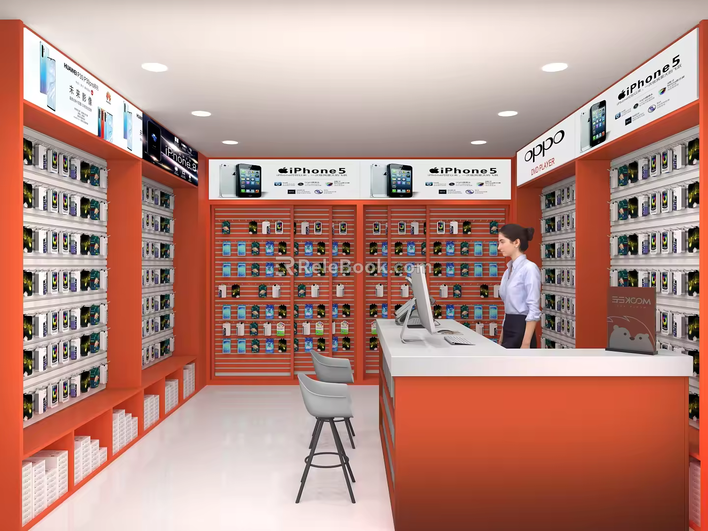 Modern Mobile Phone Store Mobile Phone Accessories Store 3d model
