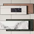 Modern Wall Art Decor With Geometric Lines And Marble Texture Frames 3d model