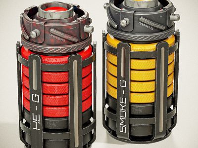 Modern Grenade Sci-Fi Grenade 3d model