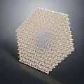 Intricate Modern Hexagonal Woven Furniture Structure With Geometric Design And Decorative Elements