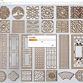 Hollow Window Hollow Window Lattice Carved Window Pane Lattice Window 3d model
