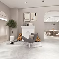Modern Public Office Space Interior Design With Open Layout Sofas And Green Plants