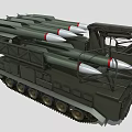 Vehicle-mounted rocket launcher rocket launcher system rocket launcher 3d model