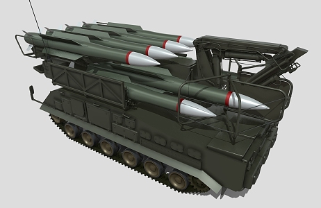 Vehicle-mounted rocket launcher rocket launcher system rocket launcher 3d model