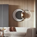 Modern Luxury Living Room Interior Design With Beige Sofa Coffee Table And Decorative Lighting