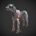 Mechanical Robotic Dog With Detailed Gear Mechanisms And Metal Body Parts