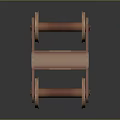 3D Rendered Mechanical Device With Large Copper Wheels And Detailed Structure