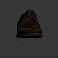 Men's Brown Leather Lace Up Oxford Dress Shoes With Textured Upper