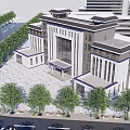 New Chinese-style Office Building Public Security Building 3d model