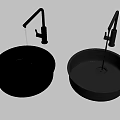 Modern Kitchen Sinks With Faucets In Black And Silver Finishes For Home Use