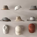 Trendy Hats Collection Featuring Different Styles Including Wide Brimmed And Baseball Caps With Various Colors
