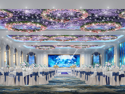 Modern Ballroom Ocean Ballroom 3d model