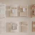 Stylish Bathroom Towel Radiators In Various Designs And Colors With Hanging Towels