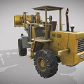 Heavy Duty Yellow Loader Vehicle With Big Tires And Front Bucket