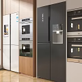 Modern Refrigerators and Freezers in Various Colors with Water Dispenser and Built in Design
