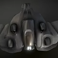 Futuristic Spacecraft With Aerodynamic Design And Blue Lights For Cosmic Missions
