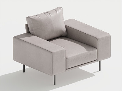 Modern Single Sofa Single Chair Leisure Chair 3d model