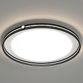 Modern Square And Round Ceiling Lights With Silver Metal Frame And White LED Panel 3d model
