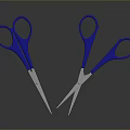 Blue Handle Household Scissors Two Sizes For Daily Cutting Tasks