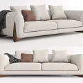 Modern double sofa three-seat sofa 3d model