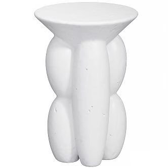 Cream Style Side Table Art Side Table Bedside Table Shape Coffee Table Creative Side Table Sofa Side Table Milk White Side Table Retro Side Table 3d model