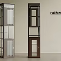 Poliform Modern Elevator Design With Glass Panels And Metal Frames