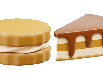 Modern Bread Cake Cartoon Bread Food Cartoon Food 3d model