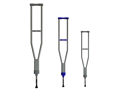 Adjustable Medical Crutches For Patient Support Different Sizes And Designs 3d model