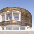 Modern Library Architecture Library 3d model