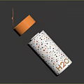 Stylish H2O Water Bottle Featuring Orange Lid White Body And Colorful Speckles For Daily Use