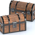 Treasure Box Wooden Storage Box Wooden Box Wooden Box Treasure Box 3d model