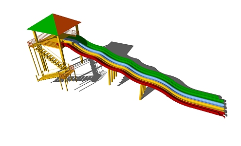 Modern Slide Rainbow Slide 3d model