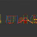 Colorful Outdoor Playground Equipment with Swings Slides Climbing Frames and Rotary Structures